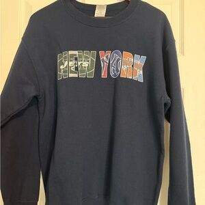 Navy New York Graphic Men's Sweater